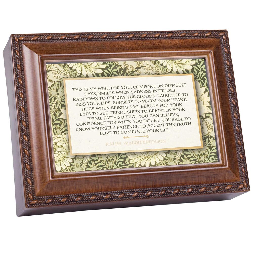 6819 Musical Trinket Photo Jewelry Box Plays Tune Wonderful World 6 x 8